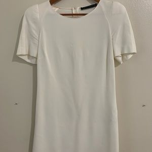 Zara White dress with shoulder pads